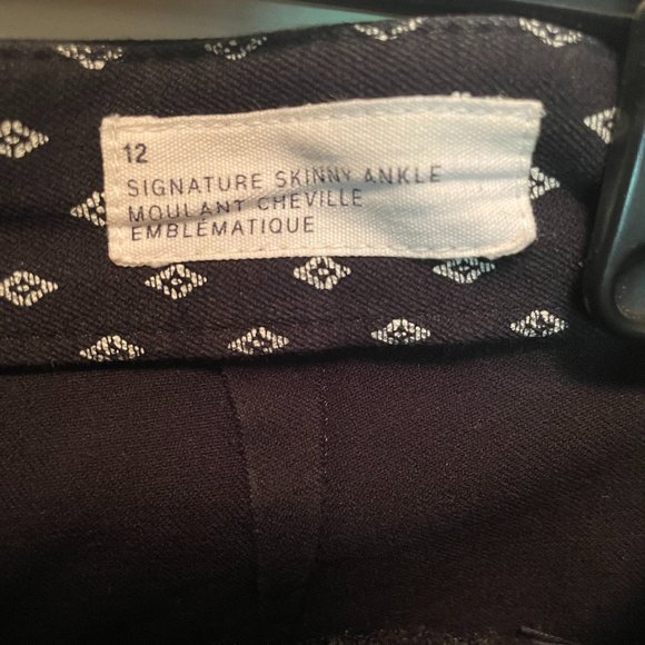 GAP Black & White Ankle Pants, Size 12 - Picture 5 of 5